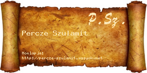 Percze Szulamit névjegykártya